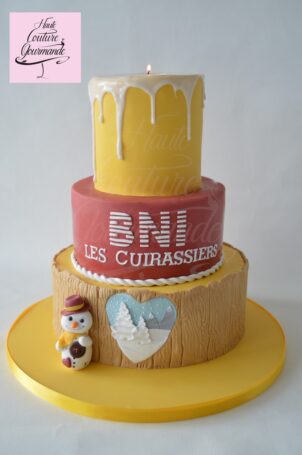 Gâteau décoré sur-mesure cake design alsace Strasbourg haute couture gourmande bni fête noel société