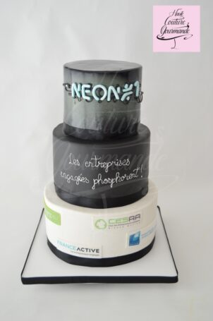 gâteau décoré sur mesure alsace strasbourg corporate cake Cesaa haute couture gourmande